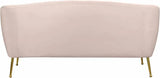 Meridian Furniture - Tori Velvet Loveseat In Pink - 657Pink-L