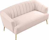 Meridian Furniture - Tori Velvet Loveseat In Pink - 657Pink-L