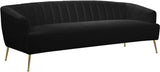 Meridian Furniture - Tori Velvet Sofa In Black - 657Black-S