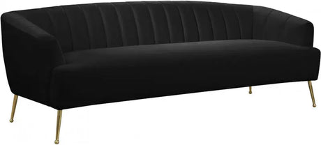 Meridian Furniture - Tori Velvet Sofa In Black - 657Black-S