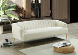 Meridian Furniture - Tori Velvet Sofa In Cream - 657Cream-S