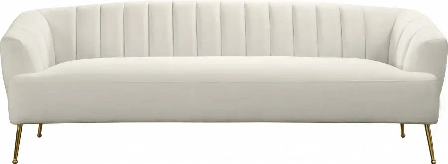 Meridian Furniture - Tori Velvet Sofa In Cream - 657Cream-S