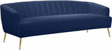 Meridian Furniture - Tori Velvet Sofa In Navy - 657Navy-S