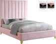 Via Velvet Queen Bed In Pink - Viapink-Q | Meridian