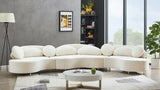 Meridian Furniture - Vivacious Velvet 3 Piece Sectional In Cream - 632Cream-Sectional