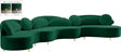 Vivacious Velvet 3 Piece Sectional In Green - 632Green-Sectional | Meridian