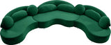 Meridian Furniture - Vivacious Velvet 3 Piece Sectional In Green - 632Green-Sectional