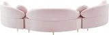 Meridian Furniture - Vivacious Velvet 3 Piece Sectional In Pink - 632Pink-Sectional