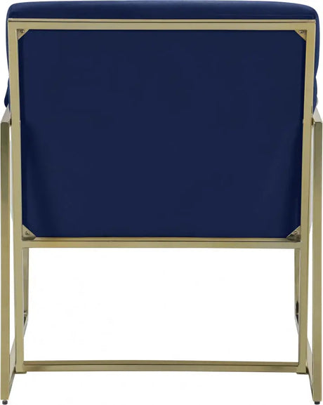 Meridian Furniture - Wayne Velvet Accent Chair In Navy - 526Navy