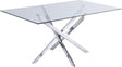 Xander Dining Table In Chrome - 901-T | Meridian