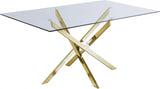 Meridian Furniture - Xander Dining Table In Gold - 902-T