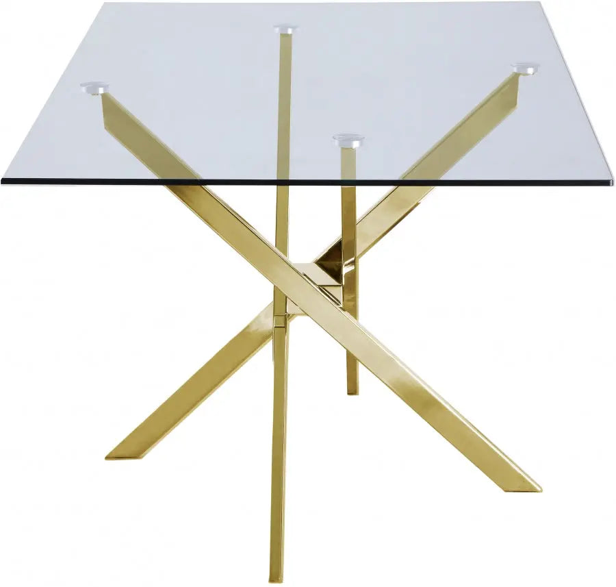 Meridian Furniture - Xander Dining Table In Gold - 902-T