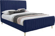 Zara Velvet King Bed In Navy - Zaranavy-K | Meridian