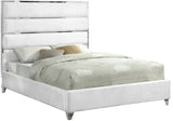 Meridian Furniture - Zuma Velvet King Bed In White - Zumawhite-K