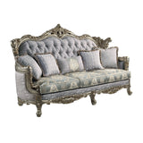 Acme - Miliani Sofa W/5 Pillows LV01780 Fabric & Antique Bronze Finish