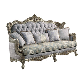Acme - Miliani Sofa W/5 Pillows LV01780 Fabric & Antique Bronze Finish