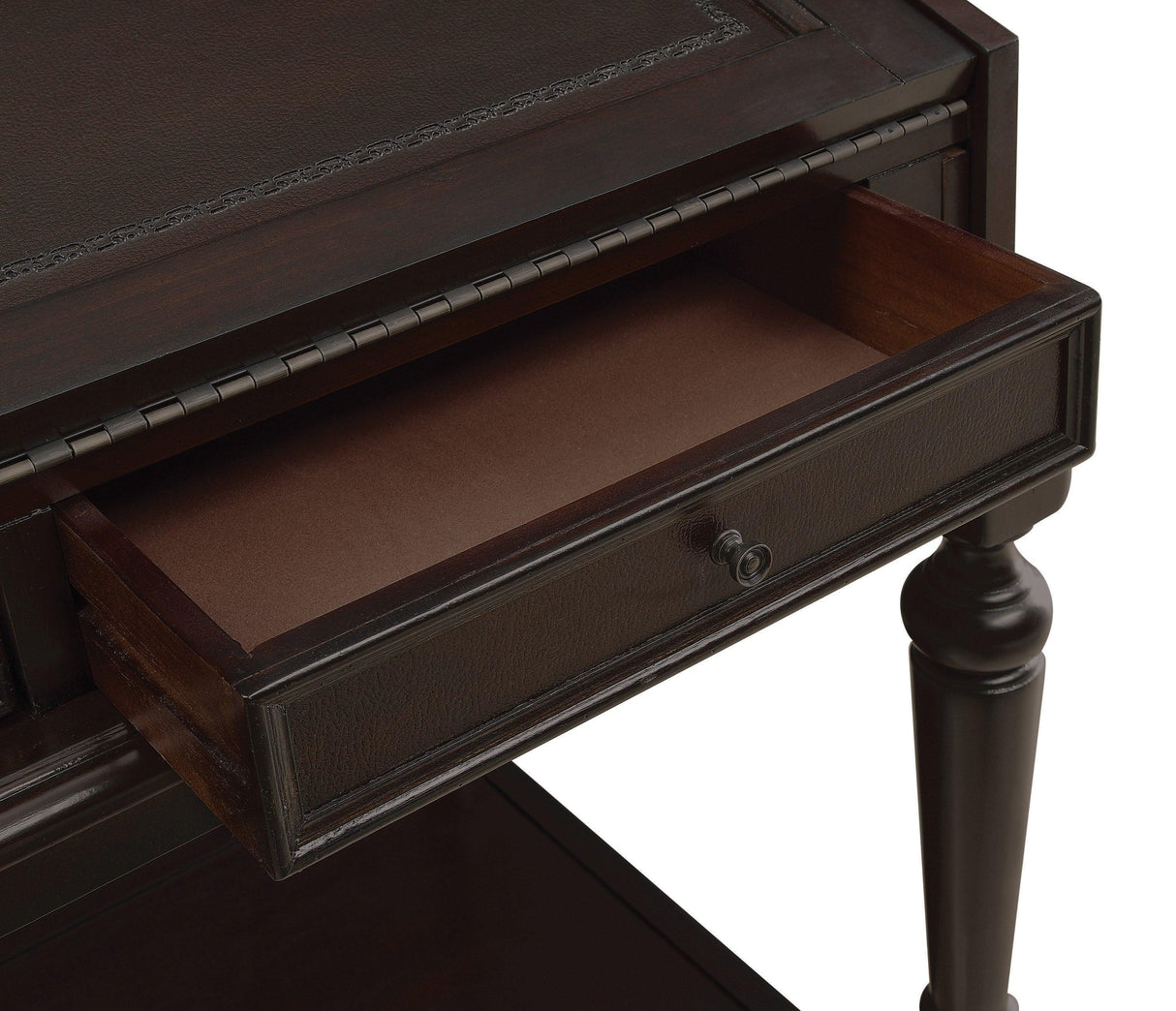 Milo 10-Drawer Secretary Desk Warm Brown Coaster Furniture