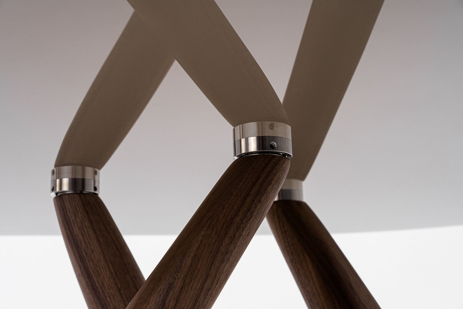 Modrest Christy - Mid-Century Modern Grey Glass + Walnut Oval Dining Table - Home Elegance USA