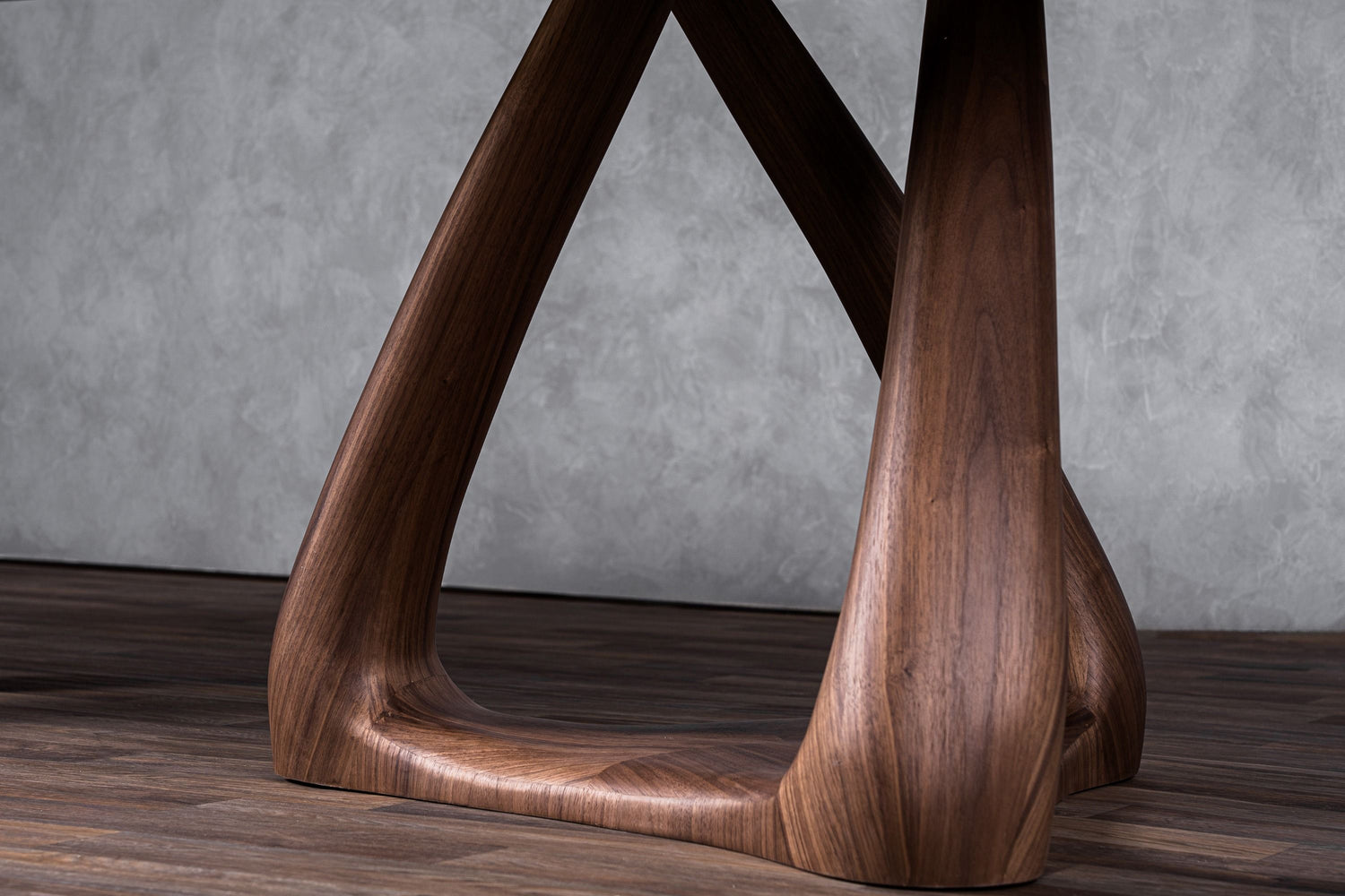 Modrest Christy - Mid-Century Modern Grey Glass + Walnut Oval Dining Table - Home Elegance USA