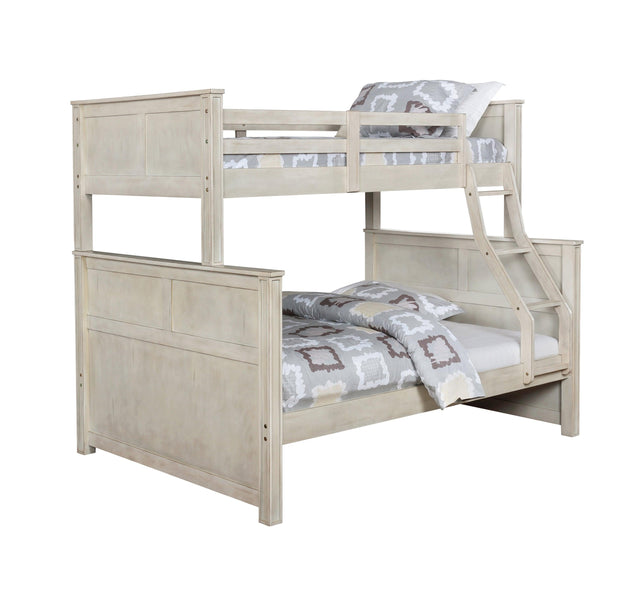 Montrose Twin/Full Bunk Bed Antique White By Coaster Furniture - Home Elegance USA