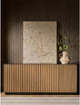 Noir Modern Carved Wood Credenza with Rubbed Iron Frame | Universal Furniture
