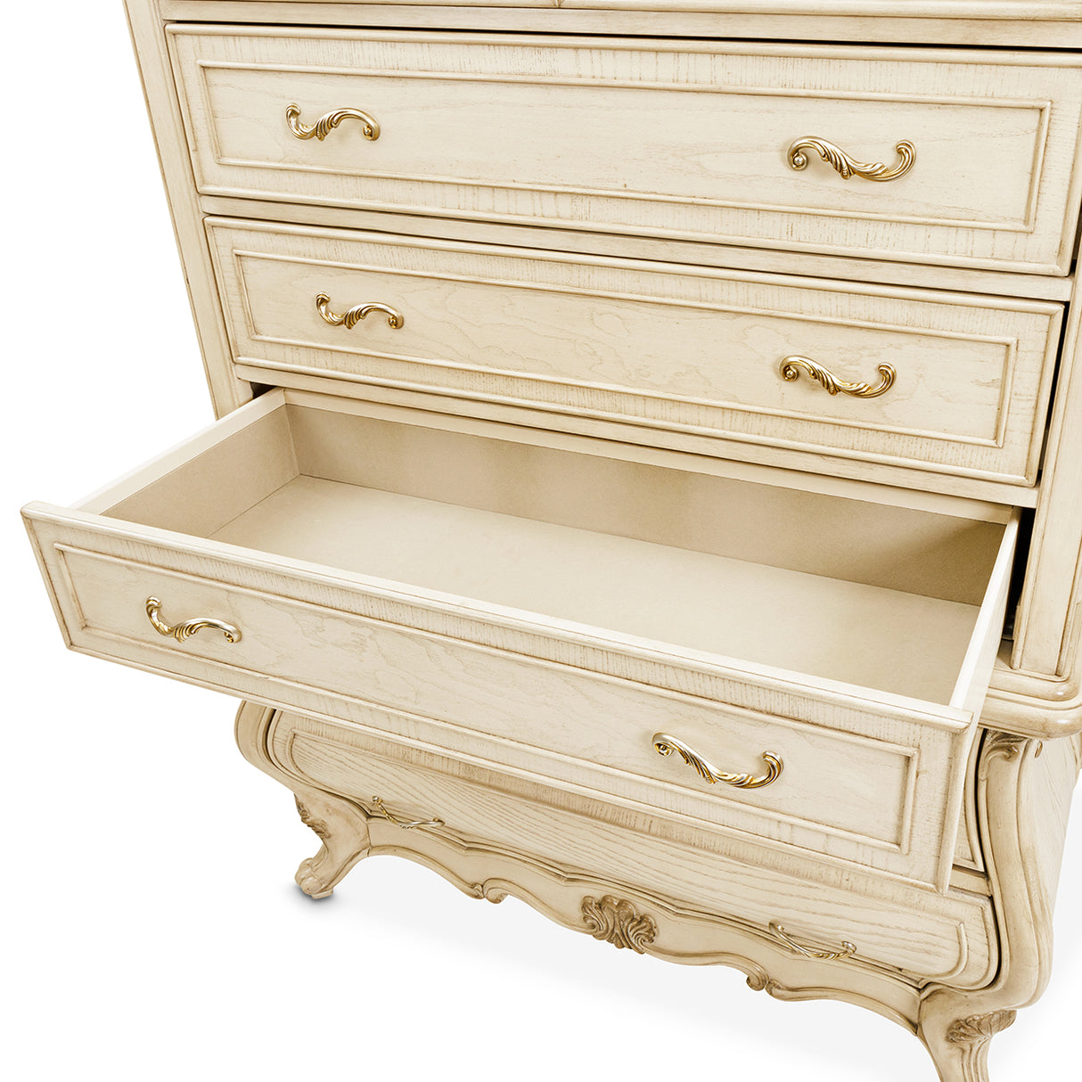 Platine De Royale Champagne 6 Drawer Chest | Aico