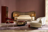 Glimmer of Hope Chair, Gold Brush Frame, Plush Upholstery | Caracole