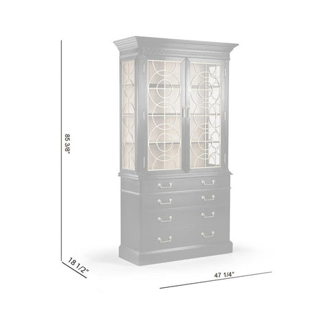 Sprite Display Cabinet in Formal Black with Glass Doors | Jonathan Charles Fine Furniture