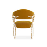Glimmer of Hope Chair, Gold Brush Frame, Plush Upholstery | Caracole