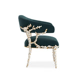 Glimmer of Hope Chair, Gold Brush Frame, Plush Upholstery | Caracole