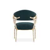 Glimmer of Hope Chair, Gold Brush Frame, Plush Upholstery | Caracole