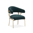 Glimmer of Hope Chair, Gold Brush Frame, Plush Upholstery | Caracole