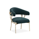 Glimmer of Hope Chair, Gold Brush Frame, Plush Upholstery | Caracole