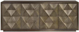 Origami Modern Geometric Credenza in Antique Champagne | Universal Furniture