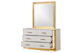 Obsession Modern Bedroom Set White and Gold | Galaxy - Home Elegance USA