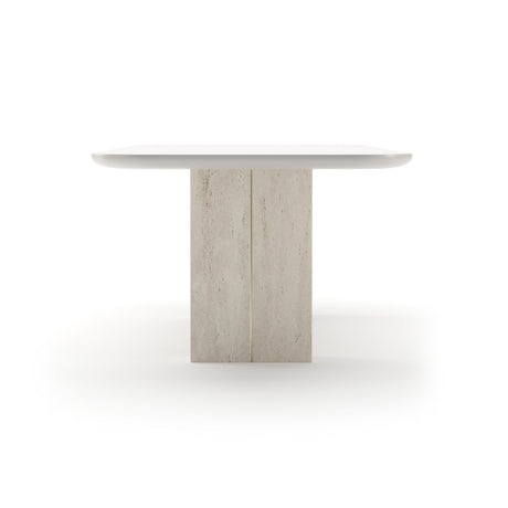 Overlap Rectangle Dining Table Latte Gloss | Caracole Classic