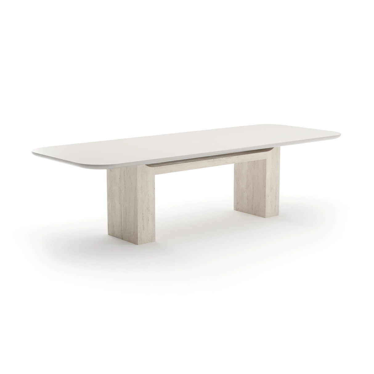 Overlap Rectangle Dining Table Latte Gloss | Caracole Classic