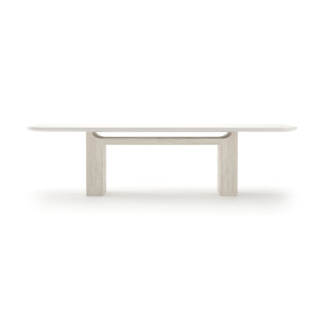 Overlap Rectangle Dining Table Latte Gloss | Caracole Classic
