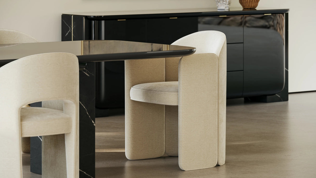 Overlap Rectangle Dining Table Piano Black | Caracole Classic