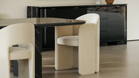 Overlap Rectangle Dining Table Piano Black | Caracole Classic