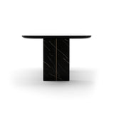 Overlap Rectangle Dining Table Piano Black | Caracole Classic