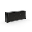 Overlap Sideboard Piano Black with Nero Marquina Stone | Caracole Classic