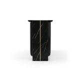 Overlap Sideboard Piano Black with Nero Marquina Stone | Caracole Classic