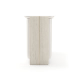 Overlap Sideboard Latte Gloss with Travertine Stone | Caracole Classic