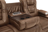 Owner's Box Contemporary Dual Power Reclining Sofa Thyme by Ashley Furniture Ashley Furniture