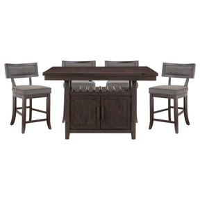 Oxton Rustic Counter Height Dining Set with Storage