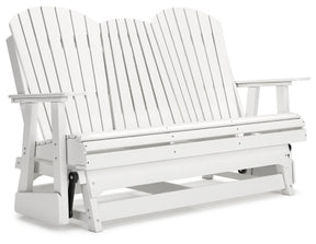 Ashley White Hyland wave Glider Loveseat | Home Elegance USA