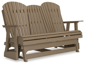 Ashley Driftwood Hyland wave Glider Loveseat | Home Elegance USA