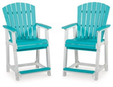 Ashley Turquoise/White Eisely Barstool (Set of 2) - P208 - 124 - Home Elegance USA - 1