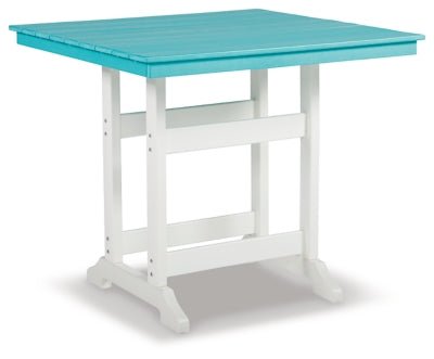 Ashley Turquoise/White Eisely Square Counter TBL w/UMB OPT - P208 - 632 - Home Elegance USA - 1